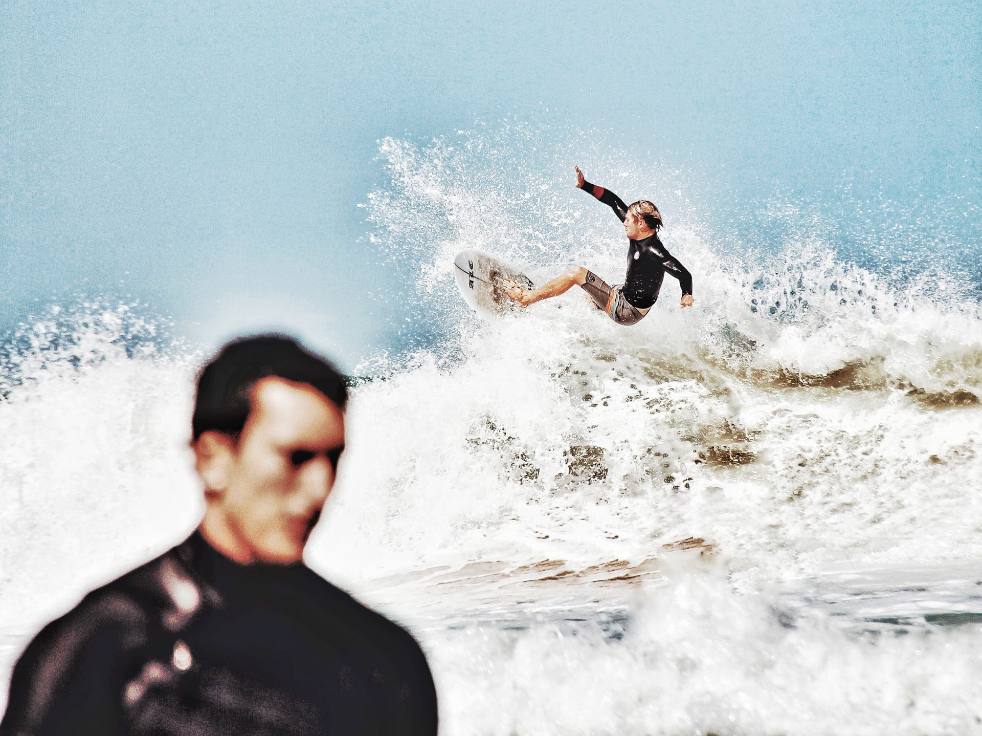 Les surfers de Biarritz